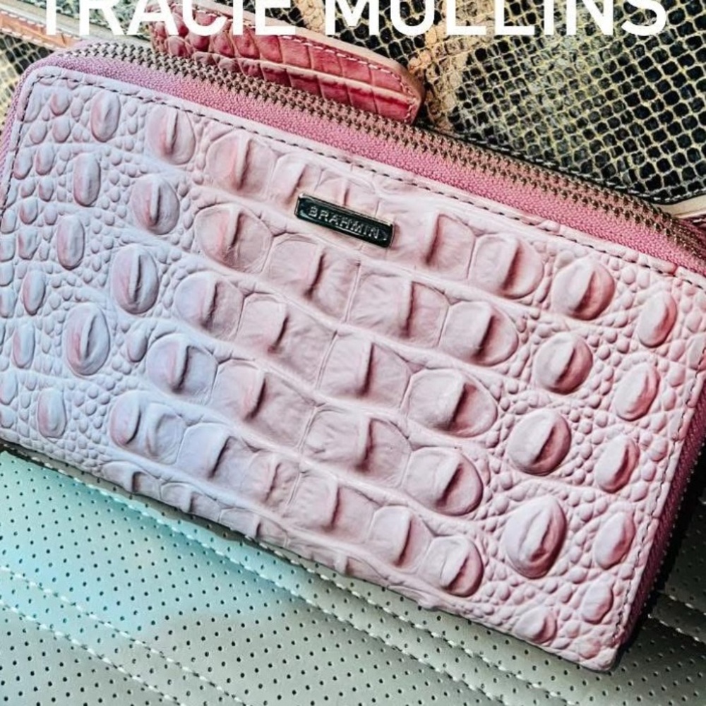 NWOT. Brahmin Zora wallet in pink double zipper